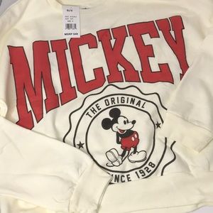 NWT DISNEY MICKEY MOUSE Cream Sweatshirt